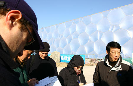 Foreign media tour Beijing Olympic venues