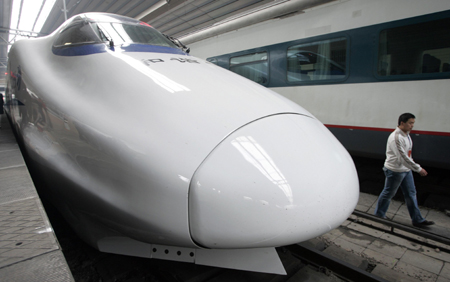 First high-speed train hits railways