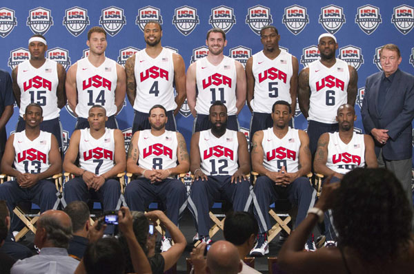 Five members of the gold medal winning lineup at the 2008 Bejing Games were included in the 12-man US Olympic basketball team announced by USA Basketball chairman Jerry Colangelo on Saturday. James, Bryant return to US team for London Games