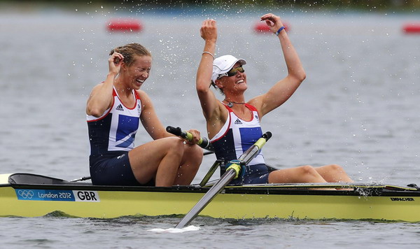Britain wins 1st gold in women's rowing pair