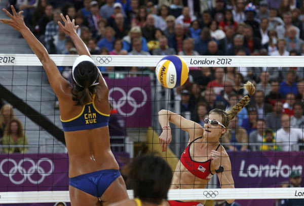 China's sole beach volleyball hope Xue and Zhang were the newest victims of the Cameron spell? Cameron spell? China lost in women's beach volleyball