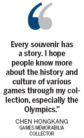 It is not just the athletes who have a passion for Olympic medals. Chen Hongkang has been collecting them for more than 35 years. Collecting memories and medals