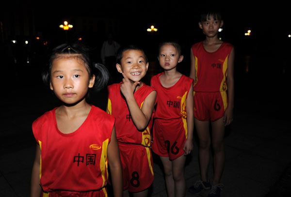 Children walk toward Olympic dreams