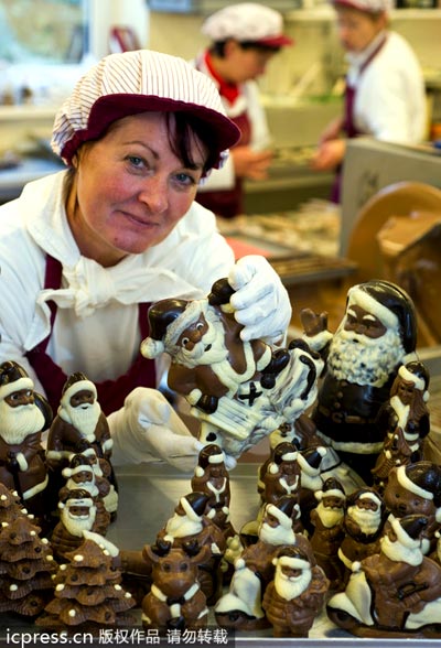 Handmade chocolate Christmas sweets