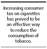 Raise tax on tobacco