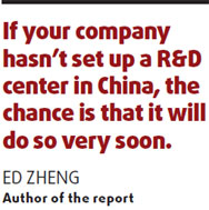 Multinationals rev up R&D presence in China