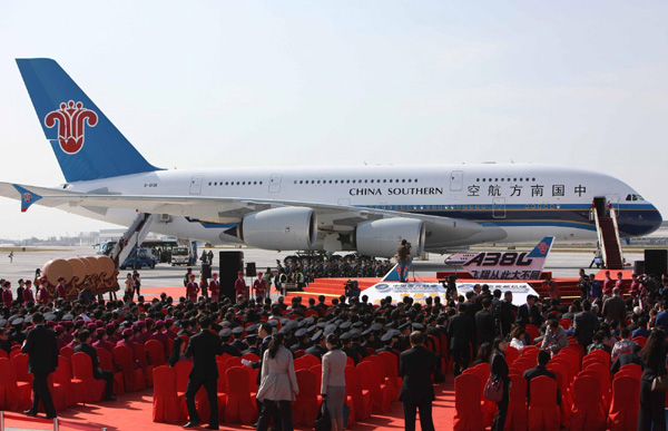 First A380 for Chinese carrier arrives in Beijing