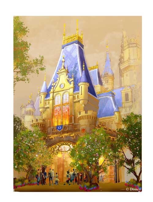 Simulated image of enchanted storybook castles in Shanghai Disney Resort. Disney's new heights