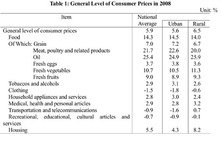 Full text of China's 2008 statistical communiqué of economic, social development
