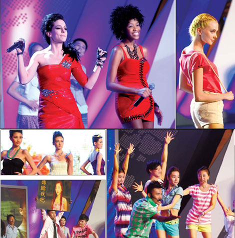 Xidan strides onto the catwalk