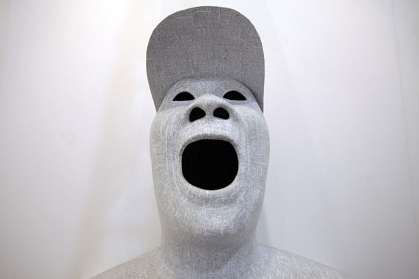 An art work titled 'untitled (Cosmic Bust Man)' by artist Tom Friedman of the US is seen on display at Hong Kong International Art Fair May 25, 2011. HK welcomes world's leading galleries