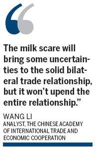 Impact of milk scare 'limited' for NZ exports