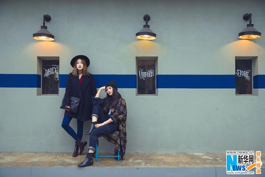 Actress Gao Yuanyuan on the streets of Seoul