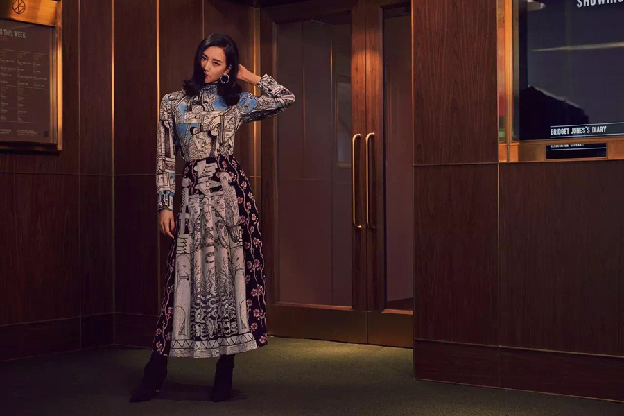 Chinese actress Liu Shishi poses for fashion magazine