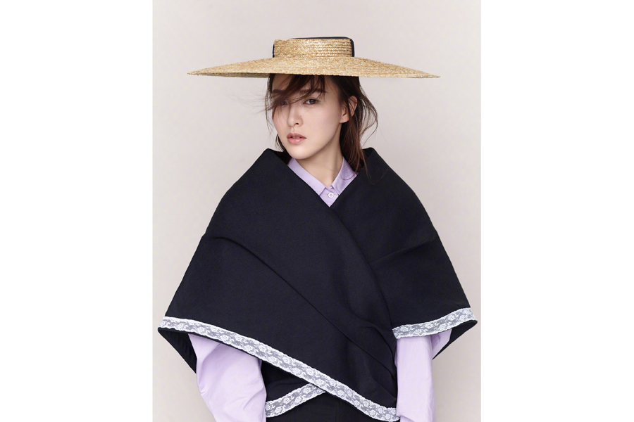 Chinese actress Tang Yan poses for fashion magazine