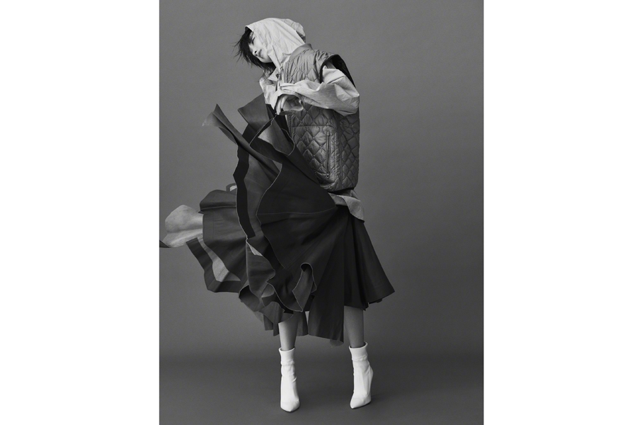 Actress Zhou Dongyu poses for fashion magazine