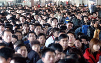 China's railway system is expected to carry some 155 million people over the upcoming Chinese New Year period, the most ever, as people flood home for the traditional festival, a senior official said on Thursday.