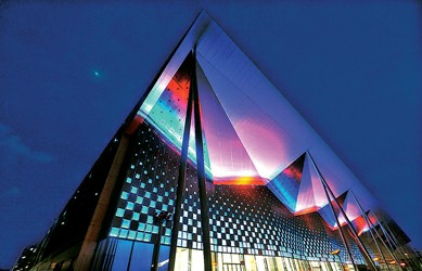 Lights tested at Theme Pavilion