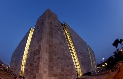 Splash of color from pavilions