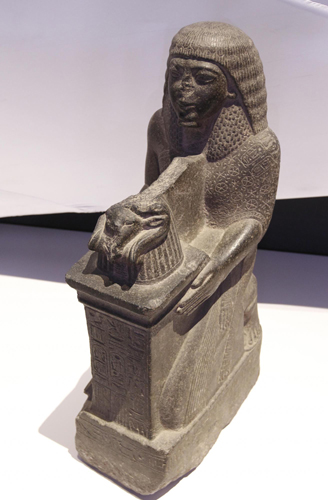 Egyptian antique treasures displayed in Egypt Pavilion