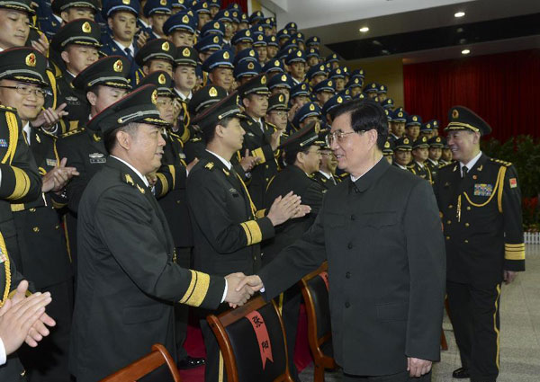 Hu reviews PLA garrison in HK