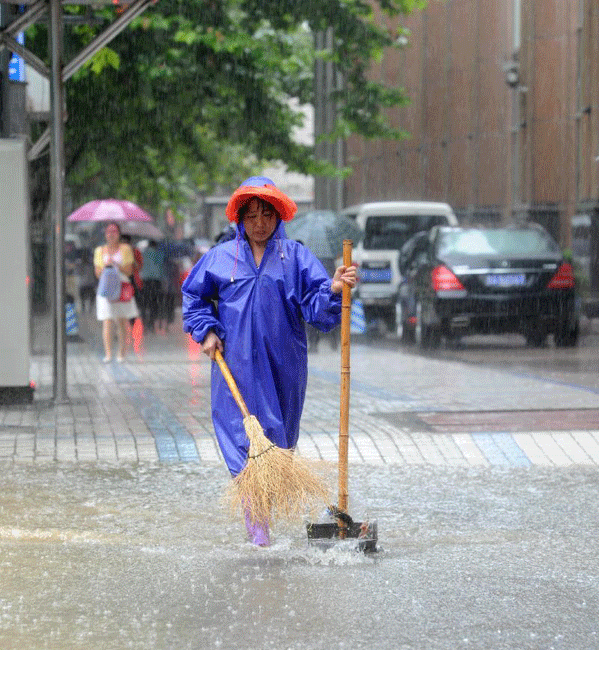 Red alert for torrential rain issued in Guiyang