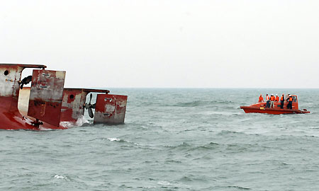 Survival chances slim for 11 missing people in NE China ship sink