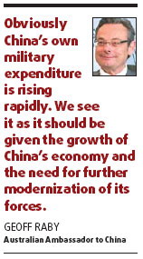 China not a threat: Australia