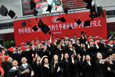 Students graduate from college