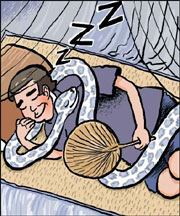 Reptiles and lizards keep man cool in summer