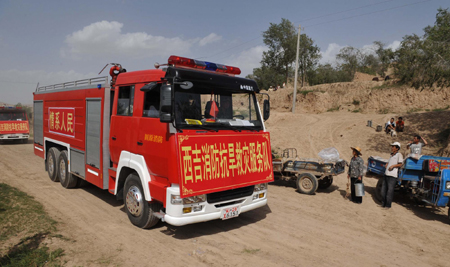 Firemen deliver life-saving water