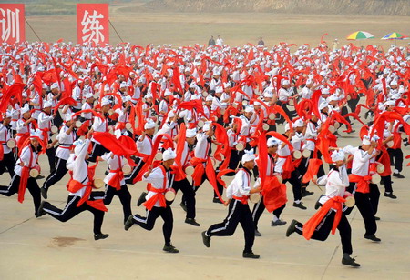 Rehearsal for National Day celebration in Beijing