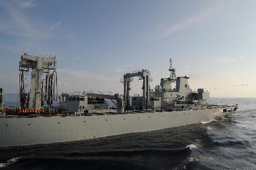 Chinese Navy on 5th escort mission in Aden Gulf finishes 1st replenishment