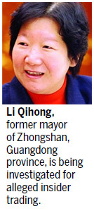 Li Qihong Female mayor suspected in $3m insider trading