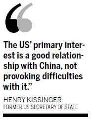 Kissinger optimistic about China-US relations