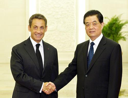 President Hu meets French counterpart Sarkozy President Hu meets French counterpart Sarkozy