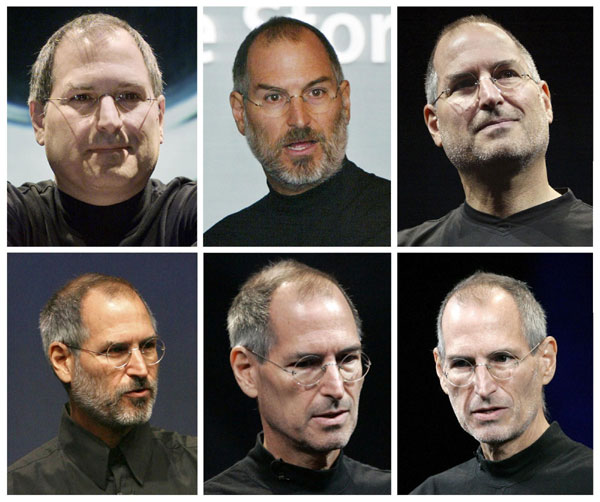 Apple Inc.'s Chief Executive Officer Steve Jobs is shown in this combination of file photographs. Apple's CEO resignation makes ripples in China