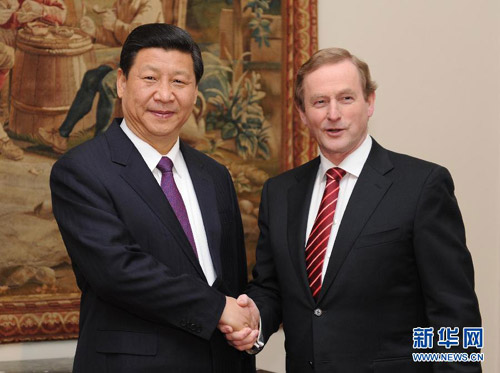 Chinese VP holds talks with Irish PM Chinese VP holds talks with Irish PM