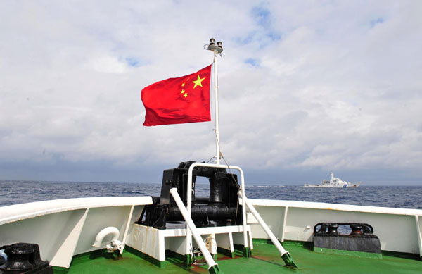 Chinese marine surveillance ship Haijian 137 carries out a regular patrol in waters surrounding the Diaoyu Islands on Feb 14, 2013. Chinese ships continue patrolling Diaoyu Islands waters