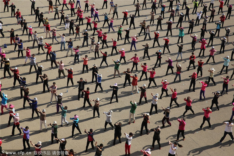 Grannies turn streets into strange dance floors