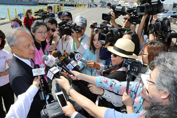 Chinese warships visit US navy base after joint drill