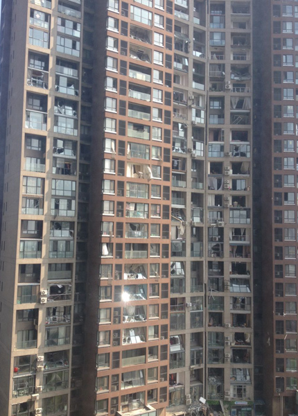 Photos after massive blasts in Tianjin