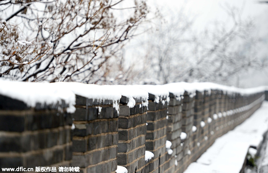 Snow-clad Juyongguan section of the Great Wall