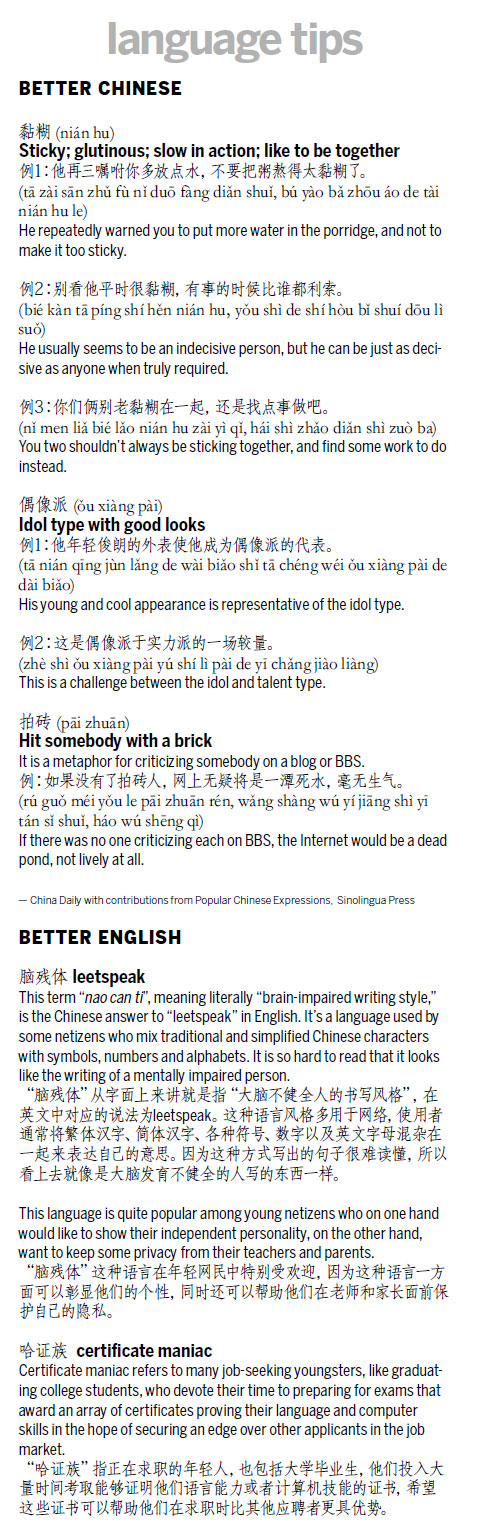 偶像派 idol type 腦殘體 leetspeak