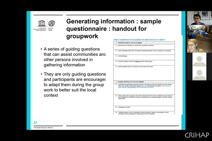 越南“基于社區(qū)的非物質(zhì)文化遺產(chǎn)清單制定培訓(xùn)班”在線舉辦
