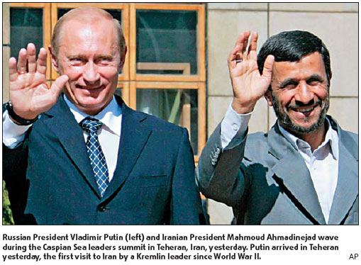 Putin sounds Caspian Sea rally cry