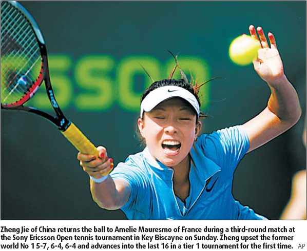 Davenport shocks Ivanovic in Miami as Henin cruises