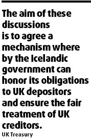 UK to extend loan to Iceland