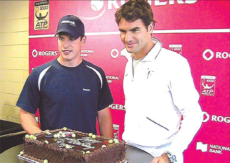 Sid the Kid meets Federer