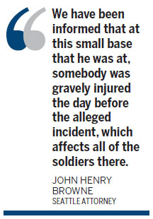 US soldier upset by comrade's injury: Lawyer